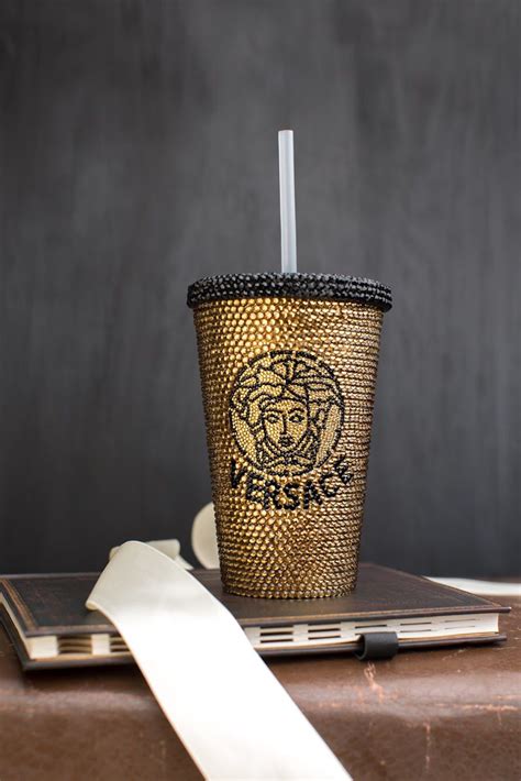 versace cup with straw